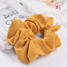 Load image into Gallery viewer, Sincerest Feedback NOW   New Lady Hair Scrunchies Ring Elastic Pure Color Hair Rope (NOW ! BUY 1 GET 1 FREE SAME COLOR “Sincerest Feedback Will Last for 2 Months :)  )