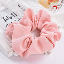 Load image into Gallery viewer, Sincerest Feedback NOW   New Lady Hair Scrunchies Ring Elastic Pure Color Hair Rope (NOW ! BUY 1 GET 1 FREE SAME COLOR “Sincerest Feedback Will Last for 2 Months :)  )